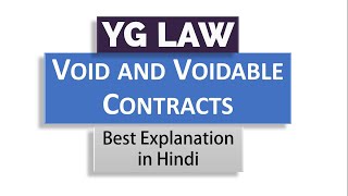 Indian Contract Law Understanding Void and Voidable Contracts  In Hindi [upl. by Lal]