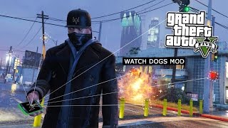 GTA 5 PC Mods  WATCH DOGS HACKING MOD GTA 5 Watch Dogs Hacker Mod Gameplay GTA 5 Mod Gameplay [upl. by Alphonse]