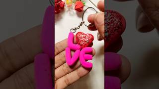 love keyring support shortsviral diy tutorial [upl. by Atinad140]