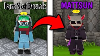 I Disguised As MATTSUN In Bedwars Blockman Go [upl. by Hnid]