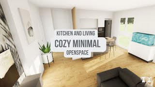 Cozy Minimal Living and Kitchen Eleganza e Funzionalità in Armonia design interiordesign cucina [upl. by Akyssej500]