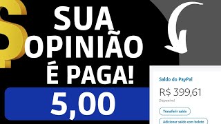 SUA OPINIÃO REMUNERADA  SITE PAGANDO VIA PAYPAL  PRIME OPINION [upl. by Ainoval440]