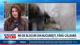 Avarie majoră în București Peste 1000 de blocuri au rămas fără apă caldă și căldură [upl. by Aicillyhp]