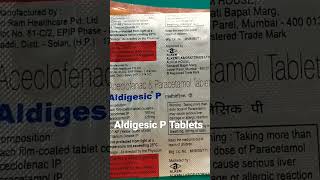 Aceclofenac amp Paracetamol Tablets Uses in Hindi  Aldigesic P Tablets [upl. by Alimak]