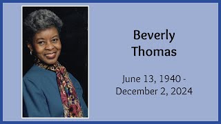 December 12 2024 Forest Hill Church  Funeral Service for Beverly Thomas [upl. by Jason]