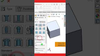 SOLIDWORKS Tips  Making countersunk hole with Solidworks Hole wizard [upl. by Ahseyi]