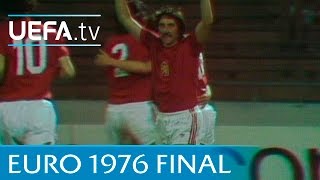 Czechoslovakia v West Germany 1976 UEFA European Championship final highlights [upl. by Qulllon]