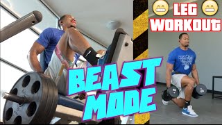 BEAST MODE LEG WORKOUT [upl. by Jevon869]