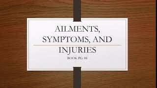 Ailments symptoms and injuries Vocabulary [upl. by Asira27]