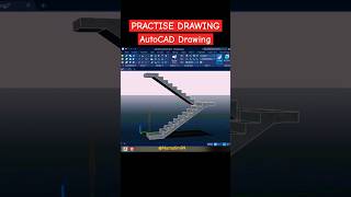 PRACTISE DRAWING  AutoCAD Drawing Tangga [upl. by Elvina]