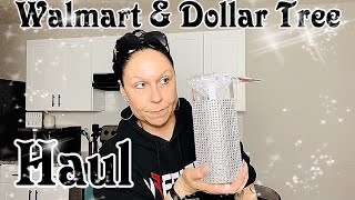 Walmart amp Dollar Tree Haul  aaaahhhhh ich hab ne Butterdose 😍amp Muddi bastelt eine Glitzervase 🤩 [upl. by Gonnella318]