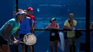 Li Na finals practice session  2014 Australian Open [upl. by Dyob]