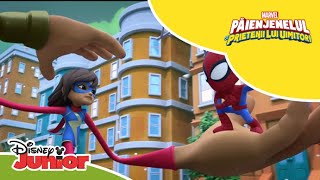 🌪 Tornada de zăpadă  Păienjenelul Marvel și prietenii lui uimitori  Disney Junior România [upl. by Petigny]