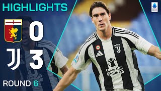 GENOAJUVENTUS 03  HIGHLIGHTS  Vlahovic ends scoring drought with a brace  Serie A 202425 [upl. by Suilenrac]