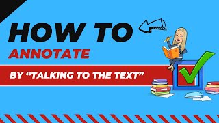 How to Effectively Annotate a Text Tips for High School Students [upl. by Knowlton]