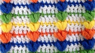 Rainbow Puff Crochet Stitch Pattern by Maggie Weldon of Maggies Crochet [upl. by Knepper811]