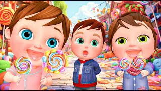 Candy World Adventure And Nursery Rhymes 🍭✨ Kids Song  Banana Cartoon nurseryrhymes candyworld [upl. by Renie]