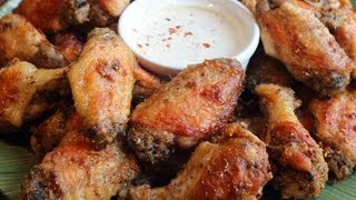 Garlic Parm Hot Wings  OvenFried Chicken Wings with Spicy Garlic Parmesan Crust Recipe [upl. by Otho45]