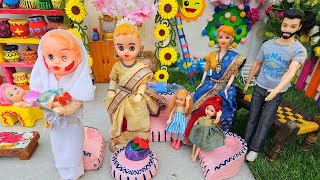 Barbie Doll All Day Routine In Indian VillageSita Ki Kahani Part 244Barbie Doll Bedtime Story [upl. by Atiuqam557]