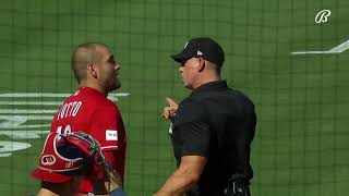 Reds Joey Votto ejected early in potential final game  MLB on ESPN [upl. by Anselma]