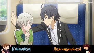 Saika y Hachiman en el tren  Oregairu Fandub latino [upl. by Anilag]