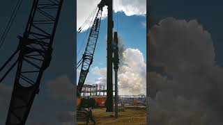 Diesel Hammer  Pile Driving  PHC Pile [upl. by Khichabia618]