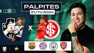 PALPITES DE FUTEBOL PARA O DIA 21 11 2024  BILHETE PRONTO QUINTOU NO MUNDO BET [upl. by Elletnuahc]