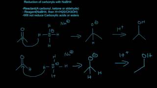 Reduction of carbonyls with NaBH4 [upl. by Atteynot]