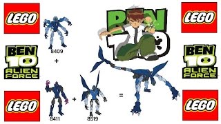 Lego Ben 10 Alien Force Spidermonkey 8409  Chromastone 8411  Big Chill 8519 Лего Бен Тен [upl. by Eelinej]