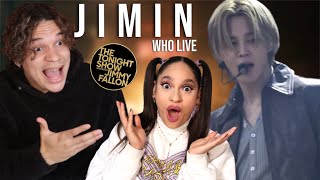 Waleska amp Efra React to Jimin Who  The Tonight Show Starring Jimmy Fallon [upl. by Rabah]