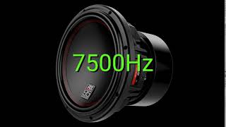 Tone frequency 7500Hz Test your hearing speakersheadphonessubwoofer [upl. by Dlanigger]