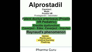 Alprostadil  Caverject  Muse  Prostin VR  In a nutshell [upl. by Katt616]