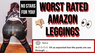 WORST RATED Amazon Leggings 😱 [upl. by Ollayos750]