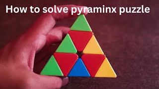 how to solve last layer of pyraminx puzzle part3how to solve pyraminx puzzle [upl. by Canica437]