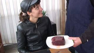 Eating whale meat Traveline in Iceland [upl. by Esahc]