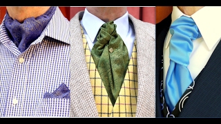 How to tie a Cravat an Ascot and a Ruche Tie Know the Difference and how to wear them [upl. by Hsiwhem]