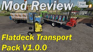 Mod Review  Flatdeck Transport Pack [upl. by Yeltnarb]