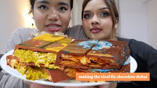 Making The Viral Fix Chocolate Bar Dubai [upl. by Aryhs]