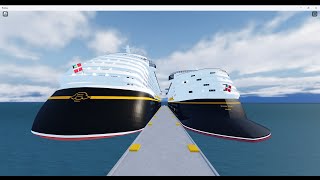 Disney Dream vs Disney Magic horn battle at Cozumel [upl. by Dett]