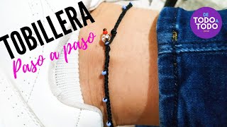 ⭐ Cómo hacer una tobillera paso a paso How to make an anklet with beads DIY [upl. by Lowrance]