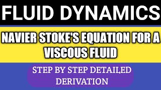 Navier Stokes Equation  Navier Stokes Equation For A Viscous Fluid [upl. by Rebna]