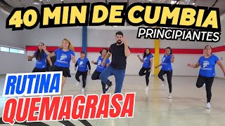 40 Min de Cumbia para bajar de peso facil  Rutina Quemagrasa para principiantes  Cumbia mix [upl. by Yllek]