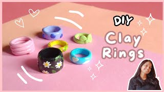 Easy to make DIY Clay Rings 💍😍✨  DIY Clay Rings  Rings with Mould it clay [upl. by Edythe921]