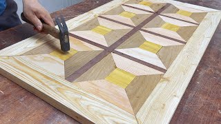 Great Pallet Woodworking Project  How To Turn Pallet Wood Into A Beautiful And Sturdy 3D Table [upl. by Sitnik600]