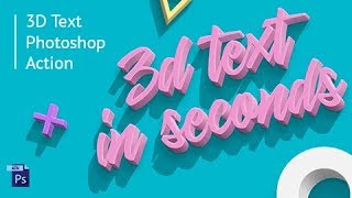 How to create 3d text  Photoshop Action [upl. by Areek670]