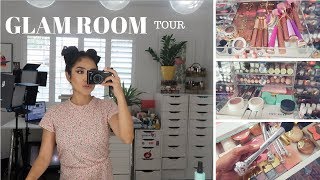 VLOG Setting Up My Vanity  Mini Glam Room Update Dulce Candy [upl. by Rohpotsirhc586]