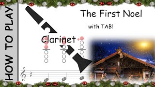 How to play The First Noel on Clarinet  Sheet Music with Tab [upl. by Northington]