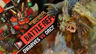 Orc amp Goblins TROLL HORDE vs Dwarfen Mountain Holds  Warhammer The Old World Battle Report [upl. by Eanyl25]