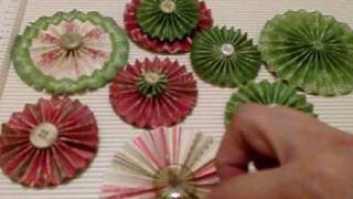 Christmas Paper Rosettes Tutorial [upl. by Saito426]