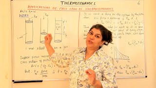 Applications Of First Law Of Thermodynamics Work Thermodynamics Part 6 [upl. by Attenohs]